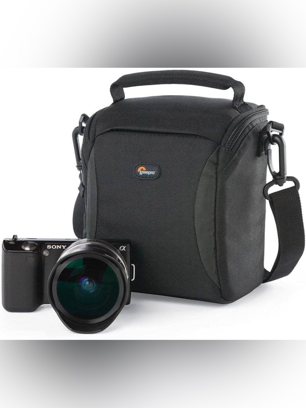 Black Compact Camera Bag - Crossbody Carry Case - Picture 9 of 10